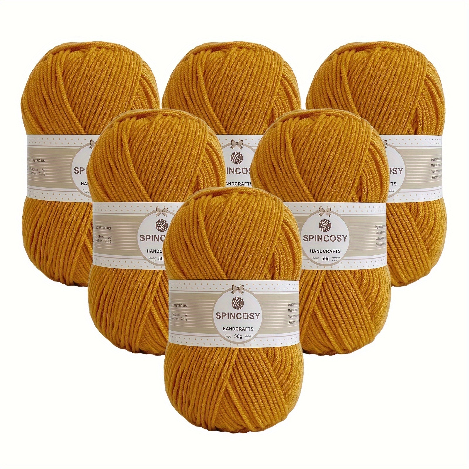 6pcs 4 Layers Hand-woven Crochet Yarn, Soft And Comfortable, 100% Acrylic Yarn, Suitable For DIY Crocheting And Knitting Scarf, Sweater, Shawl, Blanket, 1.76oz/pc