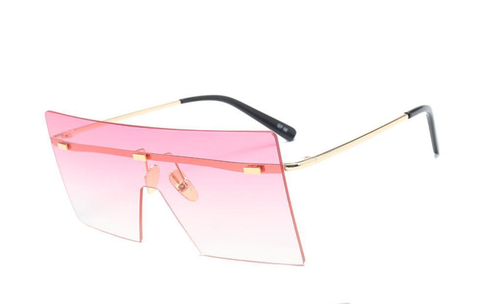 Oversized Luxury Graduent Elegnat Woman and Lady Sunglasses In Retro Vintage Modern Style Sunglasses  Rimless Eyewear oculos de sol SUnglasses With UV400Protection - SJB-DIAMOND ELITES