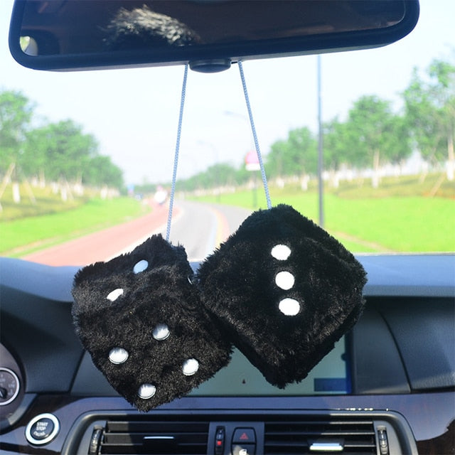Fuzzy Plush Dice Car Accessory - SJB-DIAMOND ELITES
