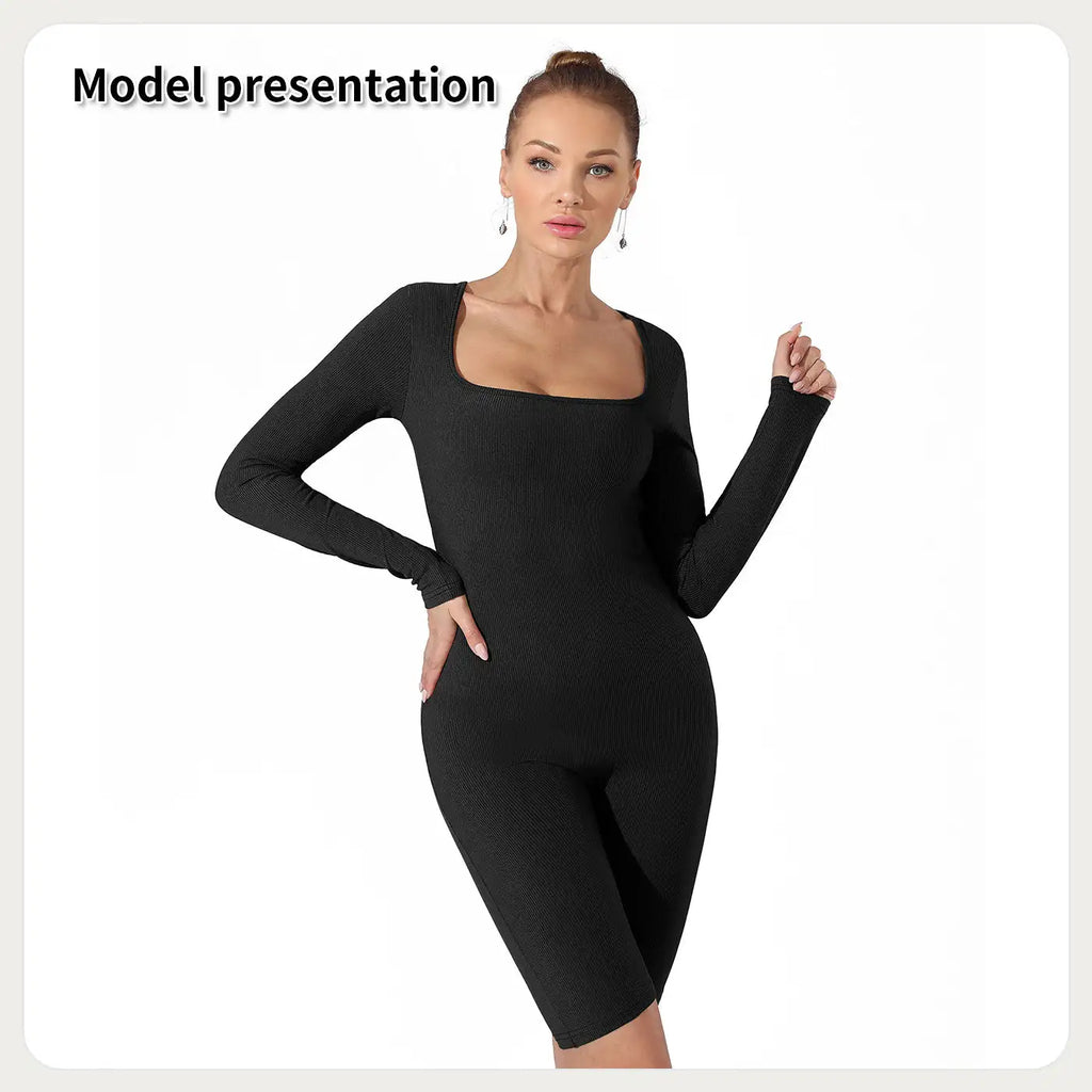 Women's Fashion Simple Solid Color Bodysuit - SJB-DIAMOND ELITES