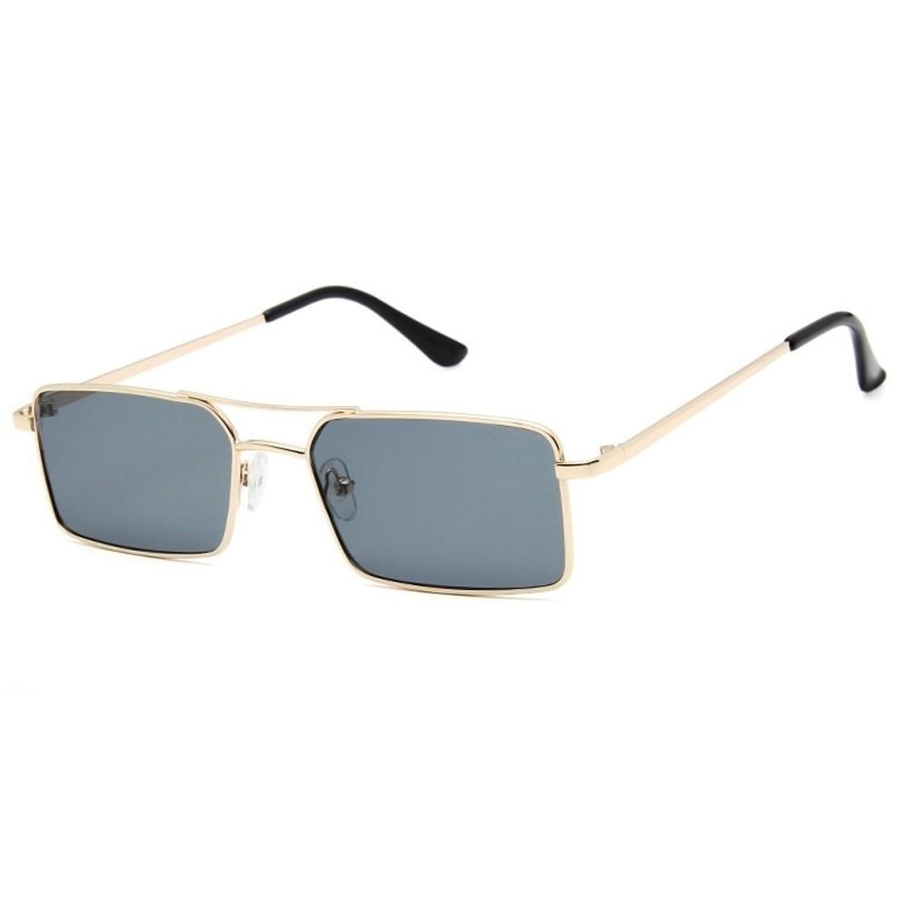 Luxury Famous Retro Modern Square Unisex Men and  Women‘s Sunglasses  With Alloy Metal Small Frame With Clear Double Bridge Men's Sunglasses - SJB-DIAMOND ELITES