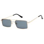 Luxury Famous Retro Modern Square Unisex Men and  Women‘s Sunglasses  With Alloy Metal Small Frame With Clear Double Bridge Men's Sunglasses - SJB-DIAMOND ELITES