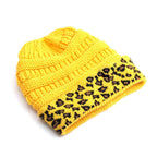 Beanie Women's Warm Leopard Print Knitted Hat Winter Pi-Mart