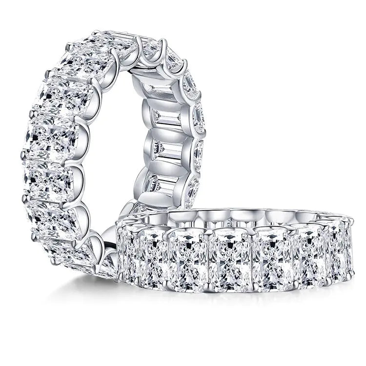 Sterling Silver Ring with High Carbon Diamond Simulant Pi-Mart