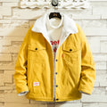 Korean Version Of Lamb Wool Plus Fleece Student Jacket Men's Pi-Mart
