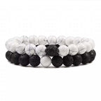 Natural Volcanic Stone White Pine Red Pine Tiger Eye Beaded Set Pi-Mart