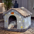 Foldable Dog House Pet Cat Bed Winter Dog Villa Sleep Kennel Removable Nest Warm Enclosed Cave Sofa Pets Supplies Pi-Mart