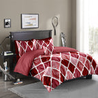 Diamond Check Quilt Cover Bed Set Pi-Mart