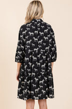 Zebra Print Button Down Shirt Mini Dress – Bold and Fashion-Forward Zebra Print Dress with Casual Button-Down Design