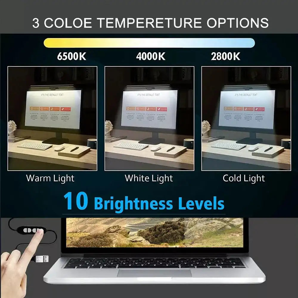 Computer LED Light Bar With USB Connectivity, Eye-Caring Technology, And Adjustable Brightness For Monitors - SJB-DIAMOND ELITES