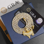 Zodiac Lamb Pendant S925 Silver Inlay Moissanite Pi-Mart