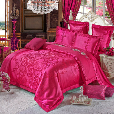 Four-piece Bed Full Cotton 1.5m1.8m Linen And Duvet Cover Pi-Mart