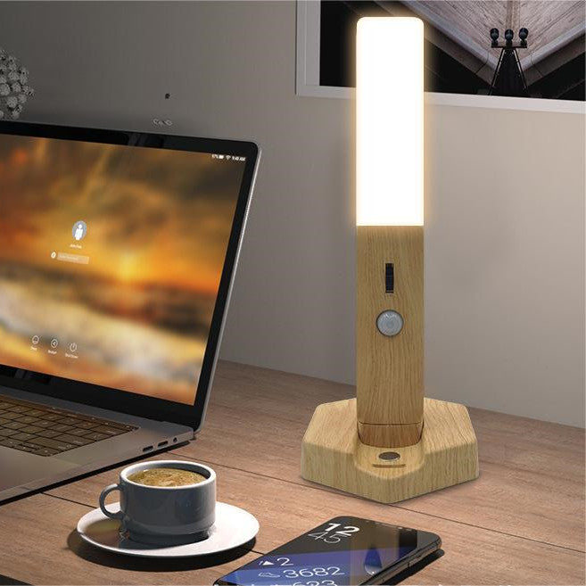 Smart Home Wooden Small Night Lamp Lamp LED Induction Pi-Mart
