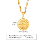 Men's Compass Necklaces Pi-Mart