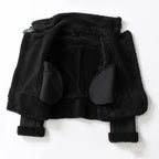 WInter Lapel Jacket Suede Lamb Wool Warm Coat Motorcycle Clothing Women Outwears Pi-Mart