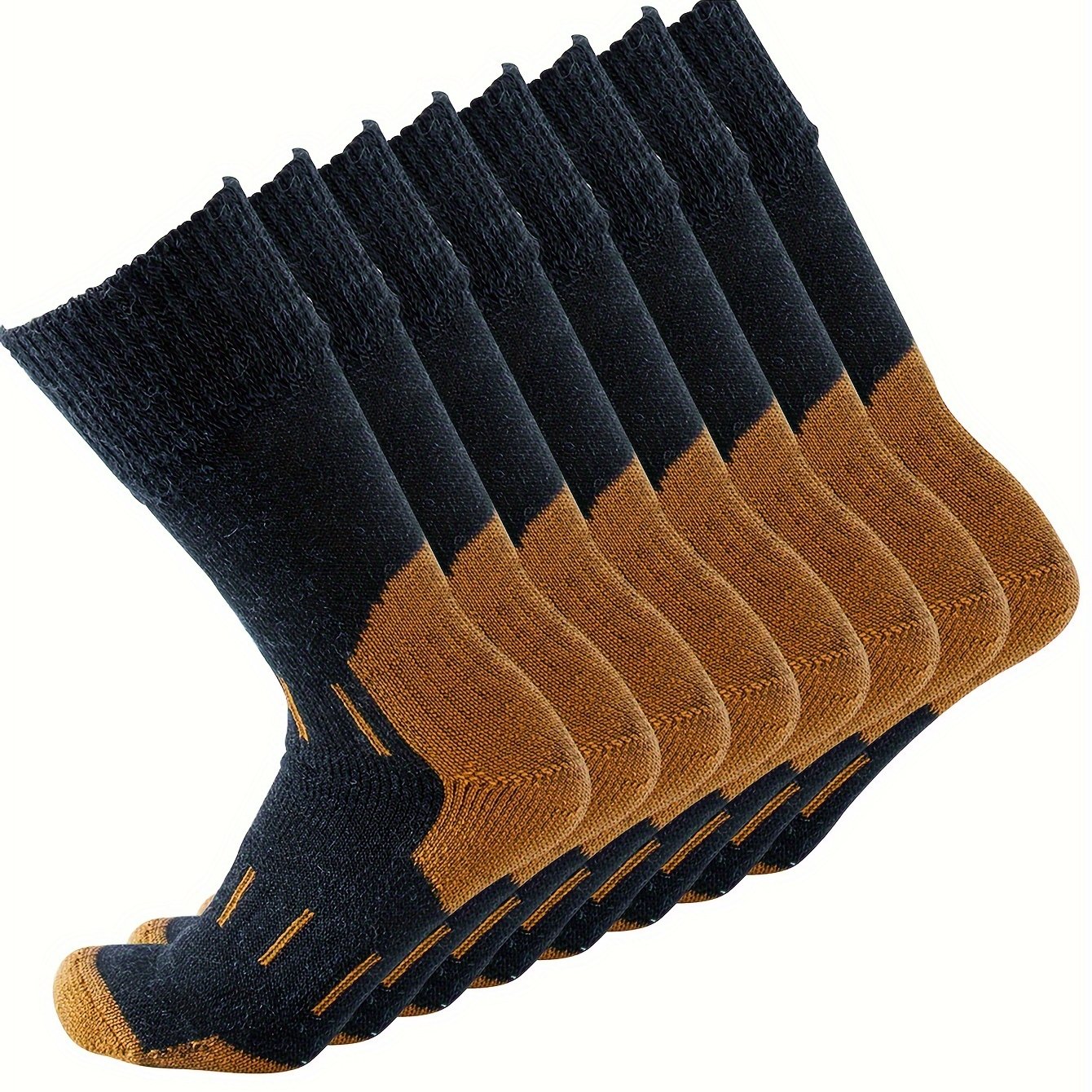 4 Pairs of Premium 79% Merino Wool Athletic Crew Socks for Men - Warm, Breathable, and Moisture-Wicking for Hiking, Running, Climbing - US Sizes 10-13