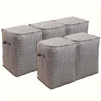 2pcs/5pcs Extra Large Capacity Stylish Houndstooth Storage Boxes - Durable, Space-Saving Closet Organizers with Handles for Easy Clothes, Blanket Storage and Organization at Home and Office Lootquake LLC
