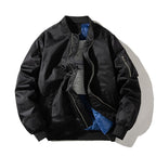 Acket Solid Pilot Jackets Men Military Flight Baseball Pi-Mart