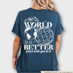 Letter 2D Printed Starry Sky Earth Cotton T-Shirt Lootquake LLC