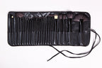 24 PCs Makeup Brush With Horse Hair Black Wood Color Makeup Full Set Pi-Mart