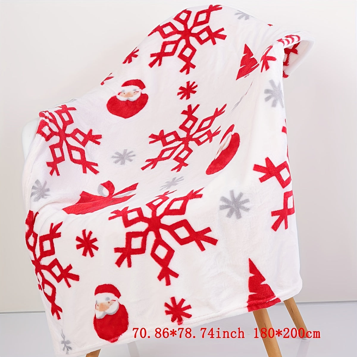1pc Christmas Plush Bed Blanket, Soft Comfortable Blanket For Sofa Office Bed Camping Travelling Christmas Gift Lootquake LLC