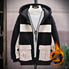 Premium Lamb Wool Blend Hooded Coat – Hong Kong-Inspired Sophistication Pi-Mart