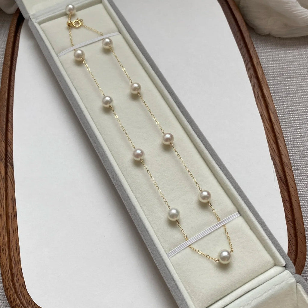 Starry Sky Shell Pearls Couple Valentine's Day Gift Necklace Pi-Mart