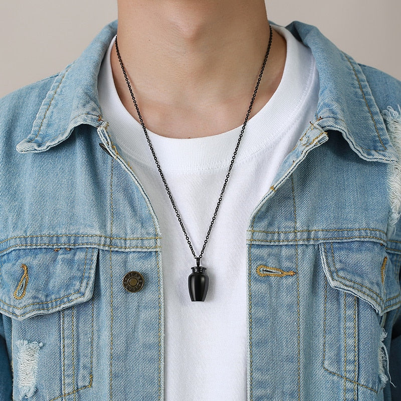Openable Earthen Jar Columbarium Shape Pendant Pi-Mart