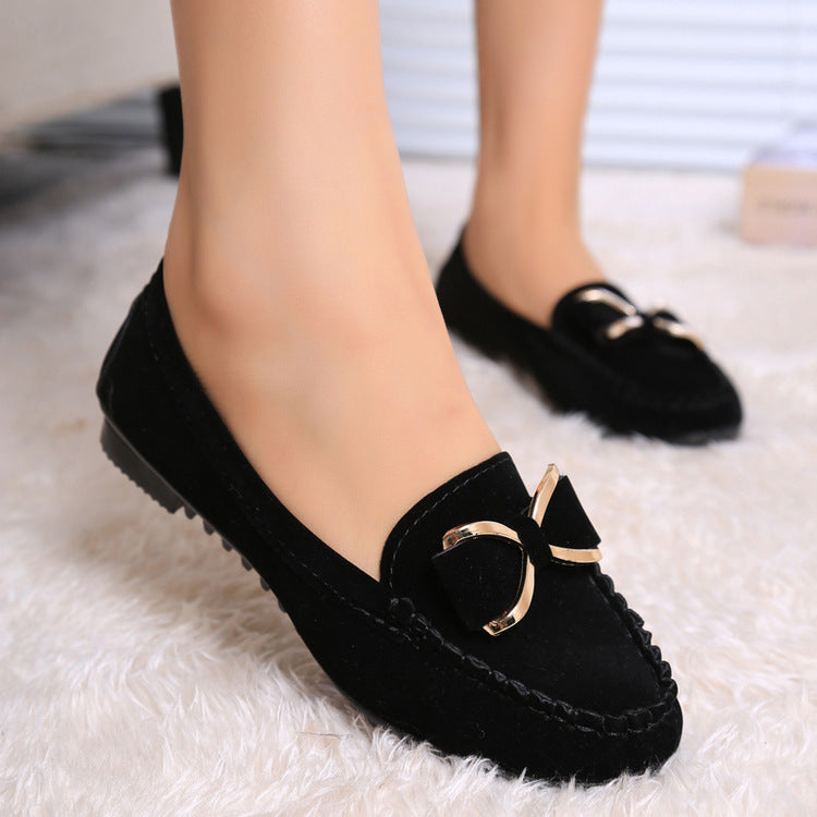 Fashion Bowknot Flats Shoes Women Casual Solid Loafers Cozy Shoes Pi-Mart