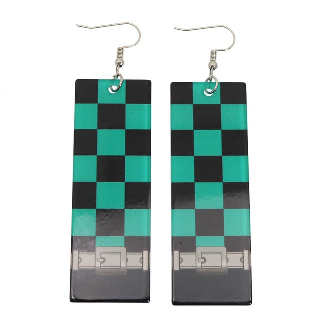 Acrylic Tanjiro Earrings Pi-Mart