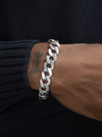 S925 Sterling Silver 13mm Thick Cuban Bracelet Pi-Mart