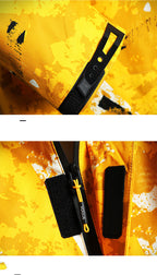 Hooded Plus Size Zipper Travel Yellow Regular Jacket