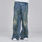 American Street Dirtyfit Heavy Industry Washed Distressed Wide Leg Jeans Design Sense Lootquake LLC