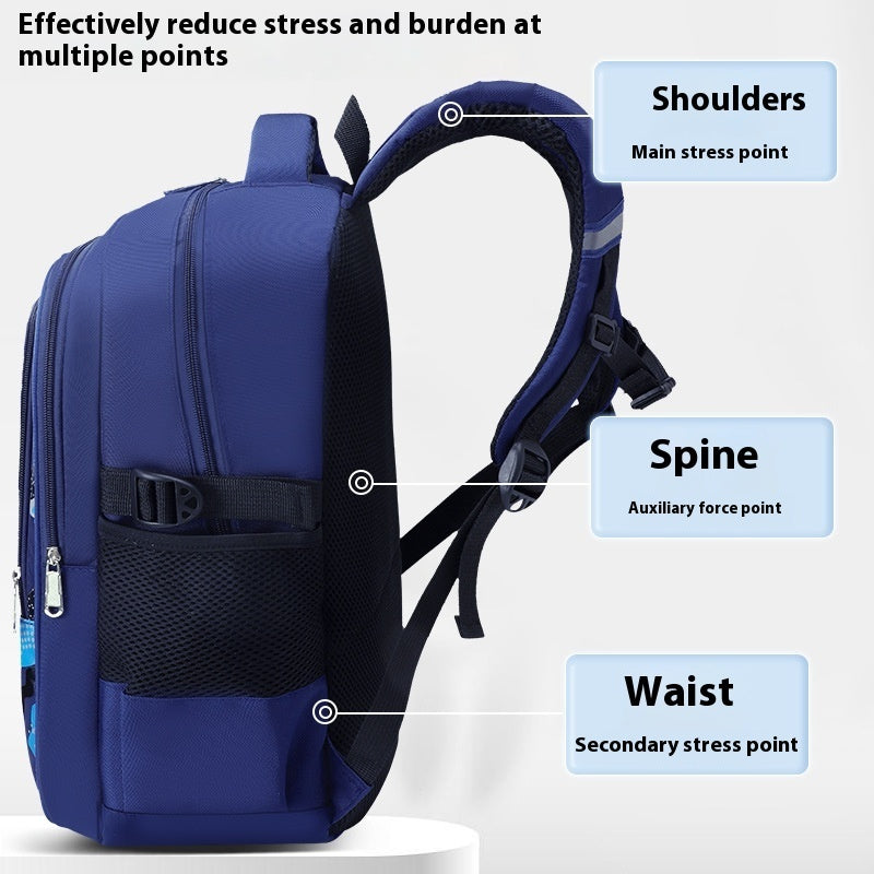 Breathable Light Negative Large Capacity Children's Schoolbag Pi-Mart