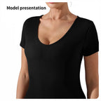 Women's Fashion Simple Solid Color Bodysuit - SJB-DIAMOND ELITES