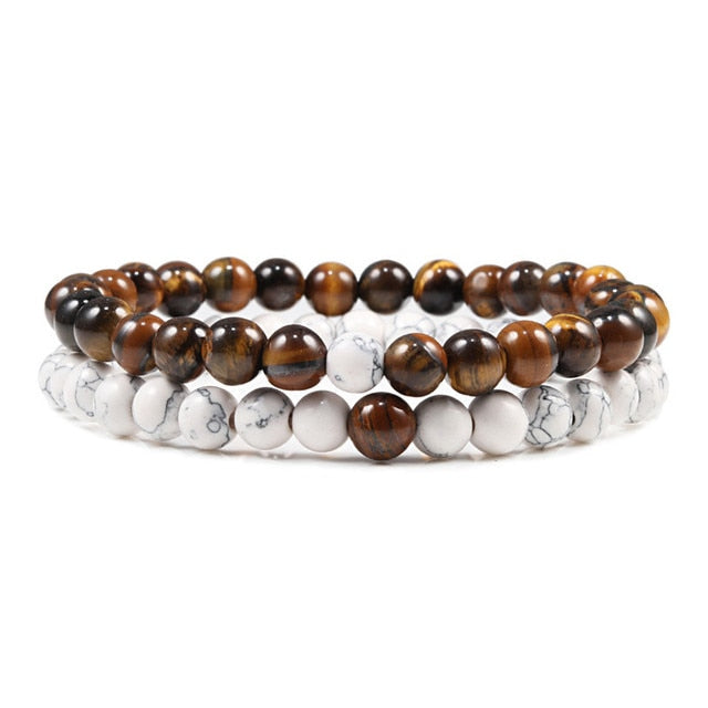 Tiger Eye Beaded Couples Bracelets - SJB-DIAMOND ELITES