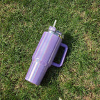 40oz Straw Coffee Insulation Cup With Handle Portable Car Stainless Steel Water Bottle LargeCapacity Travel BPA Free Thermal Mug Pi-Mart