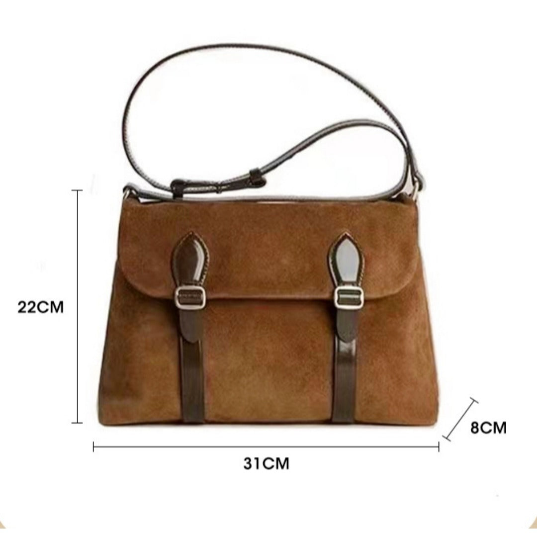 Mailman bag female, suede retro matte crossbody, shoulder crossbody bag - SJB-DIAMOND ELITES