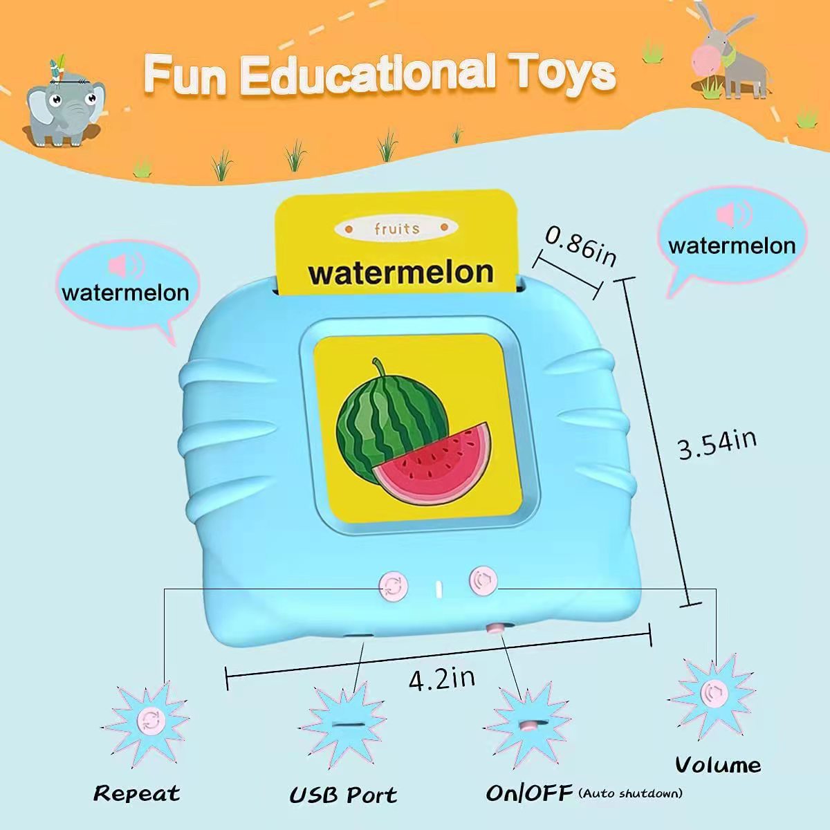 Children's Enlightening Early Education Smart Pure English Card Pi-Mart