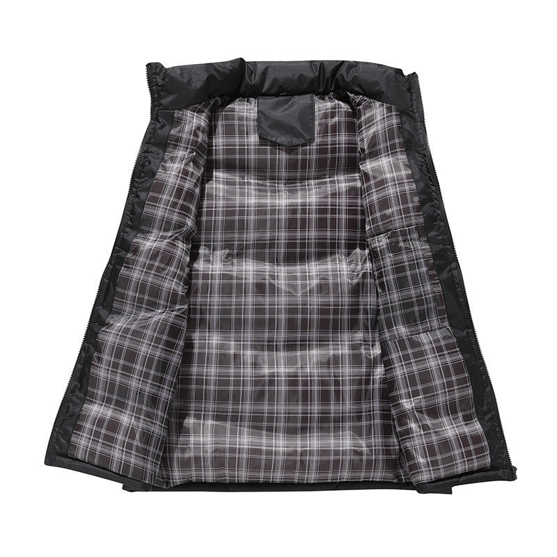 Fashion Stand-up Collar Sleeveless Waistcoat Warm Vest Men's Jacket Trend