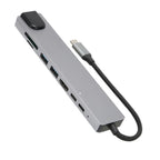 Docking Hub 8 in 1 Type‑C to High‑Definition Multimedia Interface USB PD Expansion Dock for Transfer Data - SJB-DIAMOND ELITES