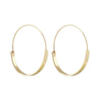 Large Round Circle Ear Earring Metal Copper Earring