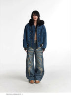 Original Digital 3D Full Printed Leopard Print Loose Jeans Lootquake LLC