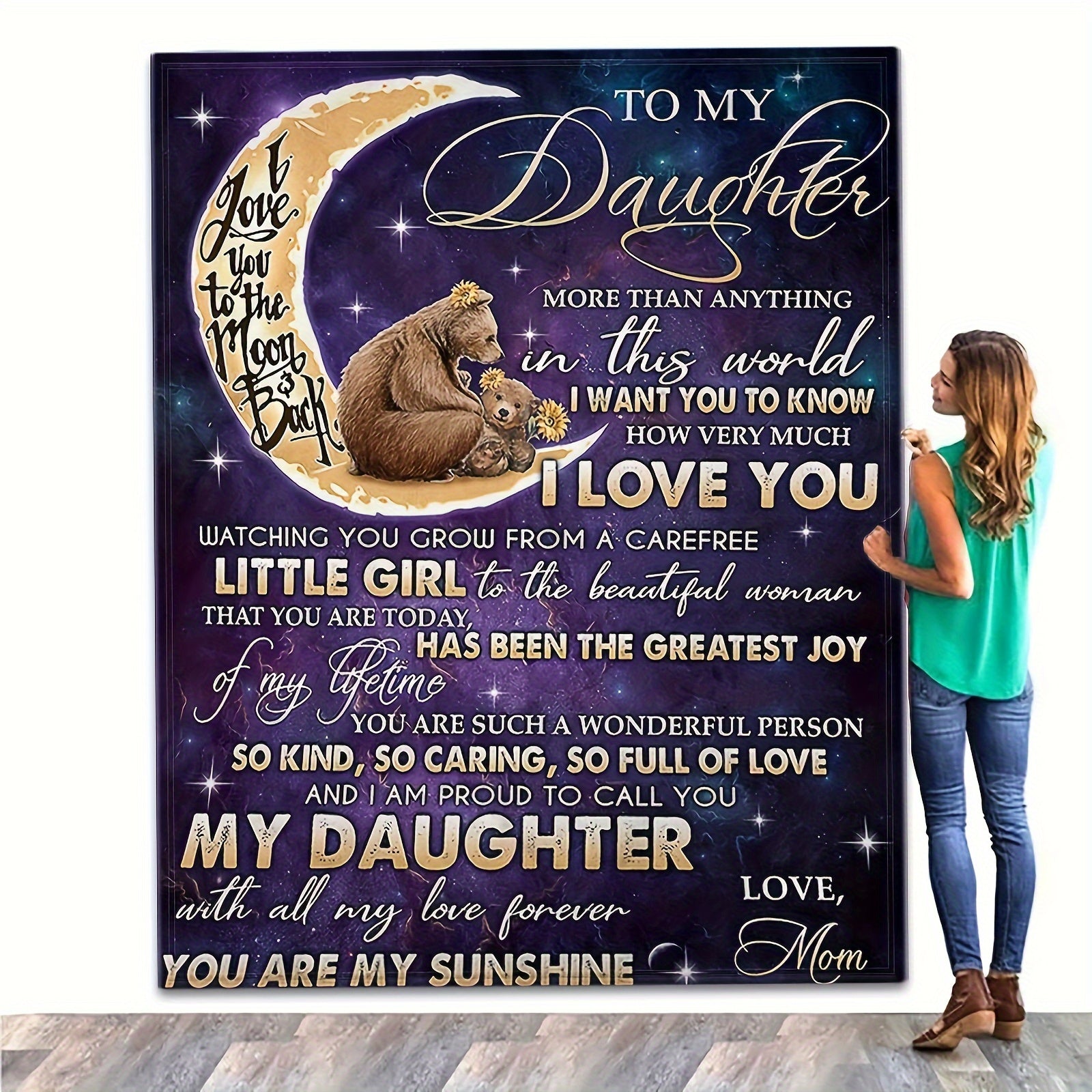 1pc To Daughter Blanket, Gift For Daughter, Birthday Graduation Gift Ideas Lootquake LLC