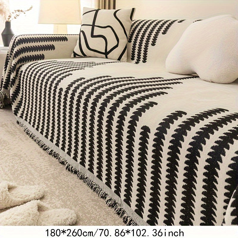 1pc Soft Chenille Sofa Protector - All-Season Universal Fit, Anti-Cat Scratch, Stain-Resistant, Plush Throw Blanket, Living Room and Bedroom Decor Essential - Easy Care, Machine Washable, and Durable Lootquake LLC