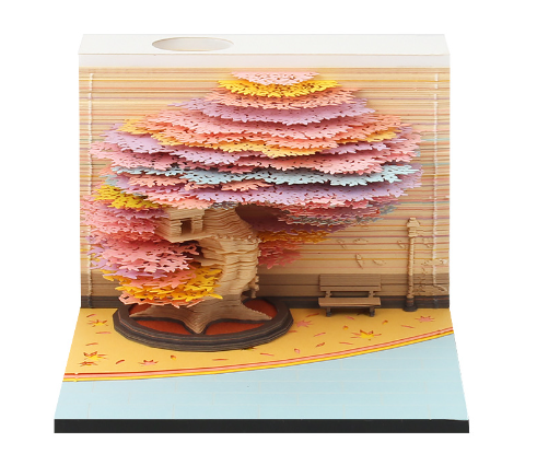 Tree House Paper Carving Notepad Creative Weekly Calendar Earth Calendar