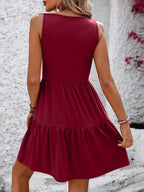 V-Neck Sleeveless Mini Dress Charming Design Women Dress Lightweight Dress For Girls