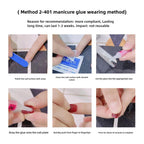 1040- Handmade press on nails fake nails removable Handmade Drawing Nails
