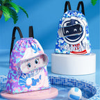 Children's swimming bag, wet and dry separation toilet bag, large-capacity swimming storage bag, beach storage bundle backpack. - SJB-DIAMOND ELITES