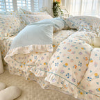 Bed Skirt Model Cotton Bedding Four-piece Set Sheet Quilt Cover Pi-Mart